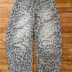 FP Movement by Free People Printed Barrel Jeans - brown & sugar combo
